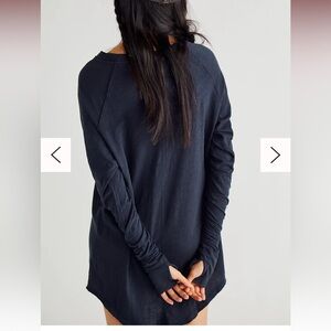 We the free Arden tee black long sleeve